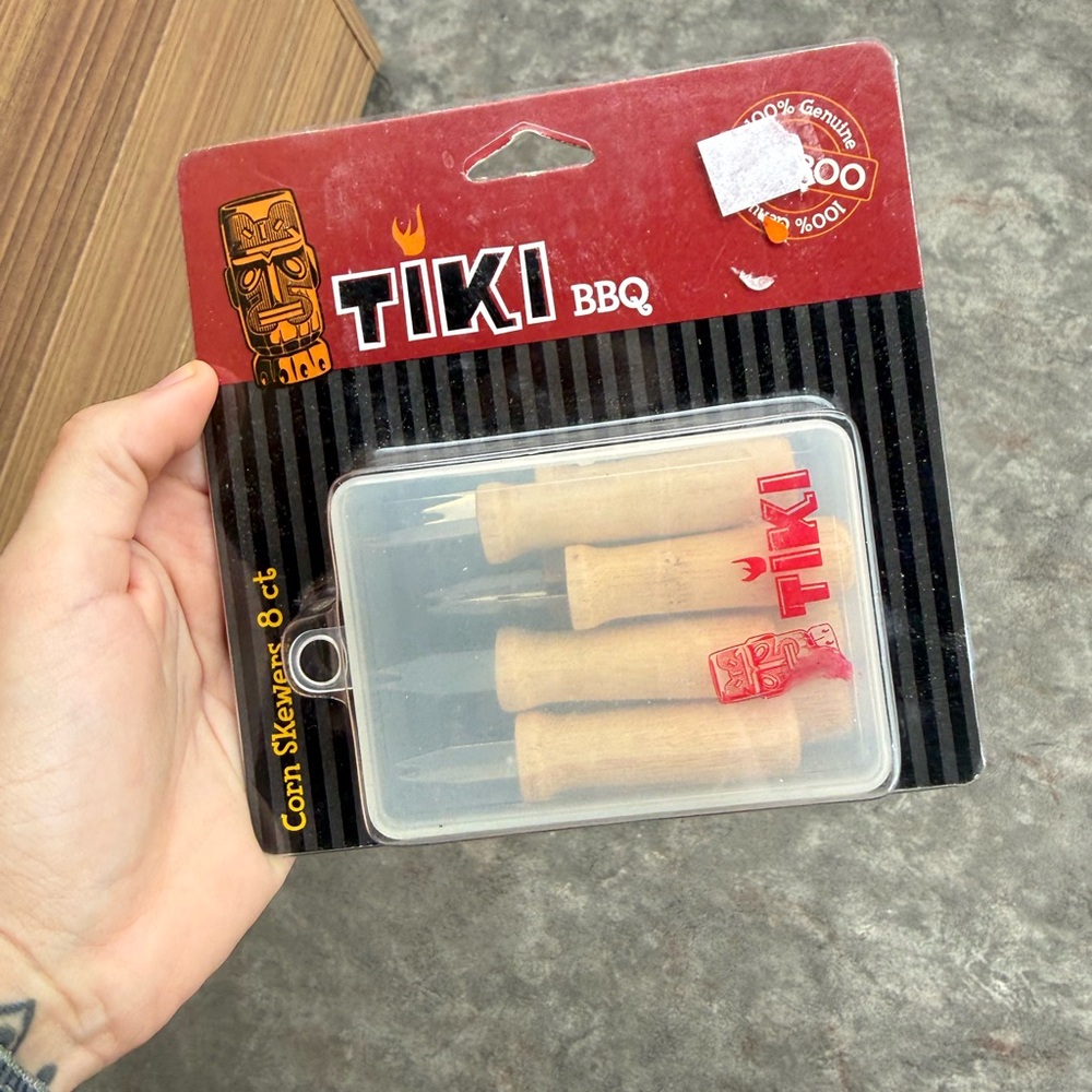 NIB Vintage TIKI BBQ Corn on the Cob Skewers Set